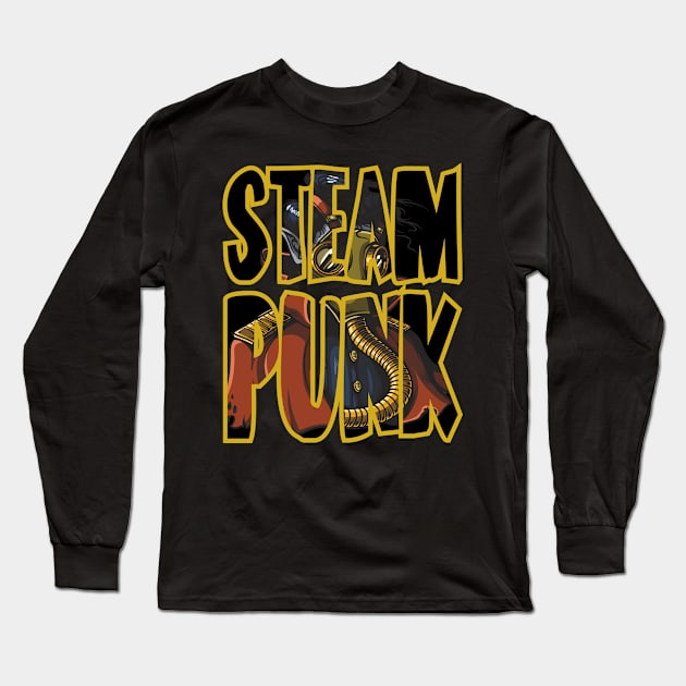 Steampunk Lord Gas Mask Birthday Gift Shirt Long Sleeve T-Shirt by KAOZ